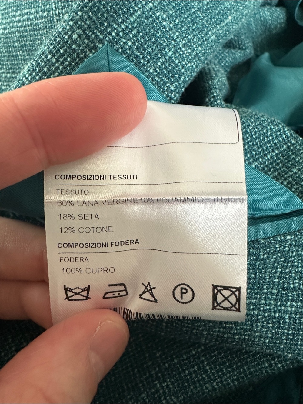 Tagliatore Teal Double-Breasted Blazer - Picture 6 of 6